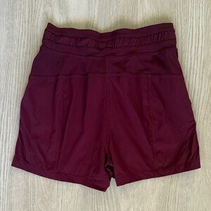 Lululemon Athletica Dark Red Athletic Shorts